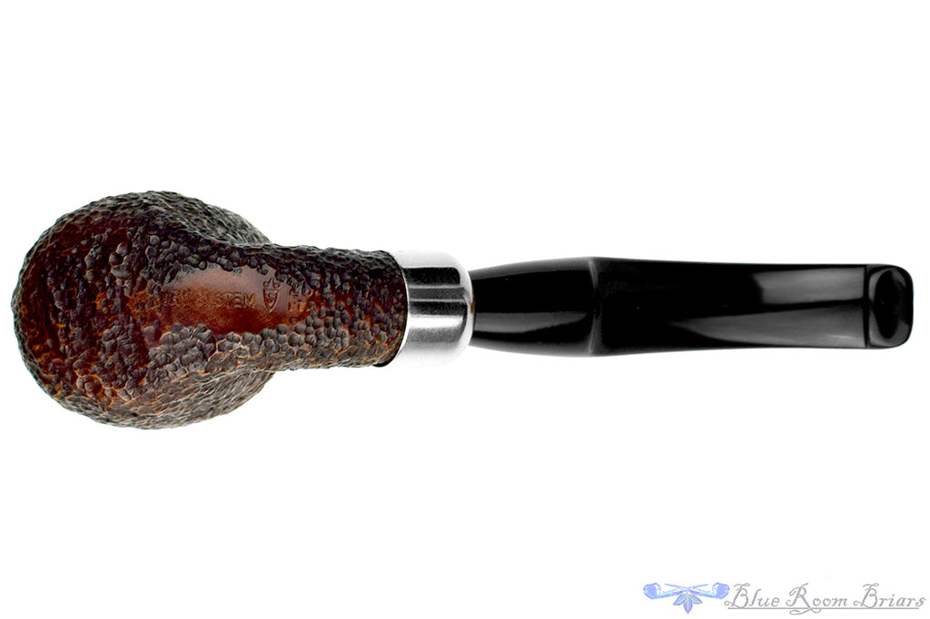 Blue Room Briars is proud to present this Savinelli Dry System 2622 Bent Rusticated Pot (6mm Filter) with Nickel Estate Pipe
