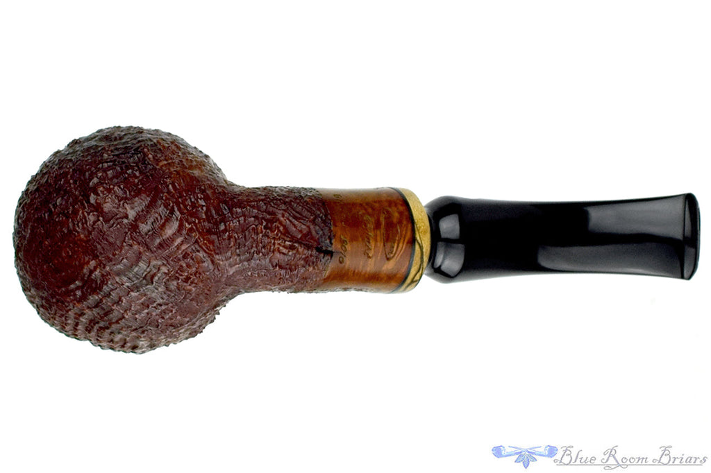 Blue Room Briars is proud to present this Mark Tinsky American Blast GKCPC 2010 Pipe of the Year Bent Egg with Olivewood Estate Pipe