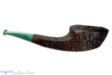 Blue Room Briars is proud to present this Jason Patrick Pipe Bent Sandblast Baby Horn with Brindle