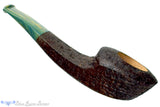 Blue Room Briars is proud to present this Jason Patrick Pipe Bent Sandblast Baby Horn with Brindle
