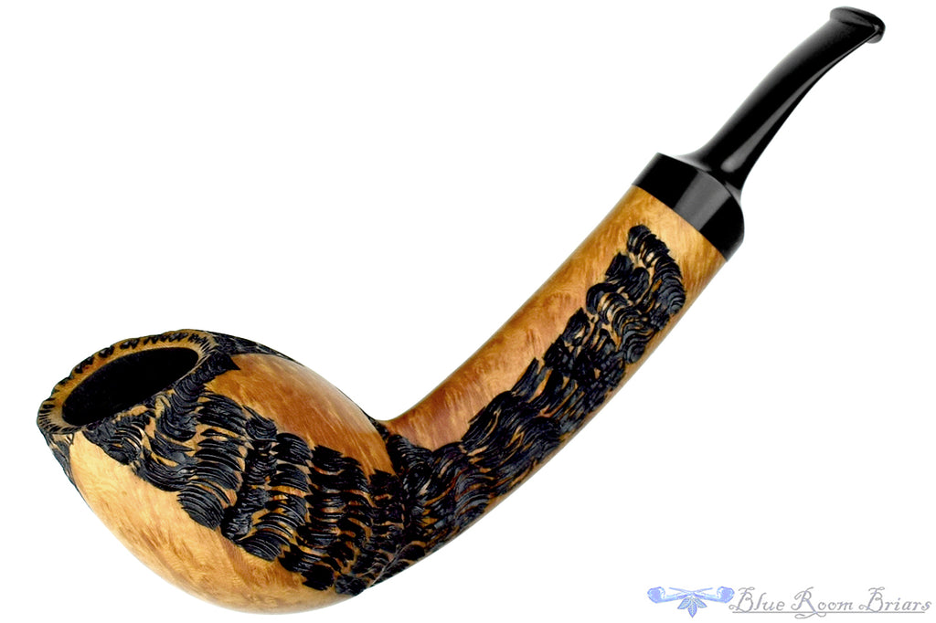 Blue Room Briars is proud to present this C Kent Joyce Pipe Bent Carved Tall Slender Egg