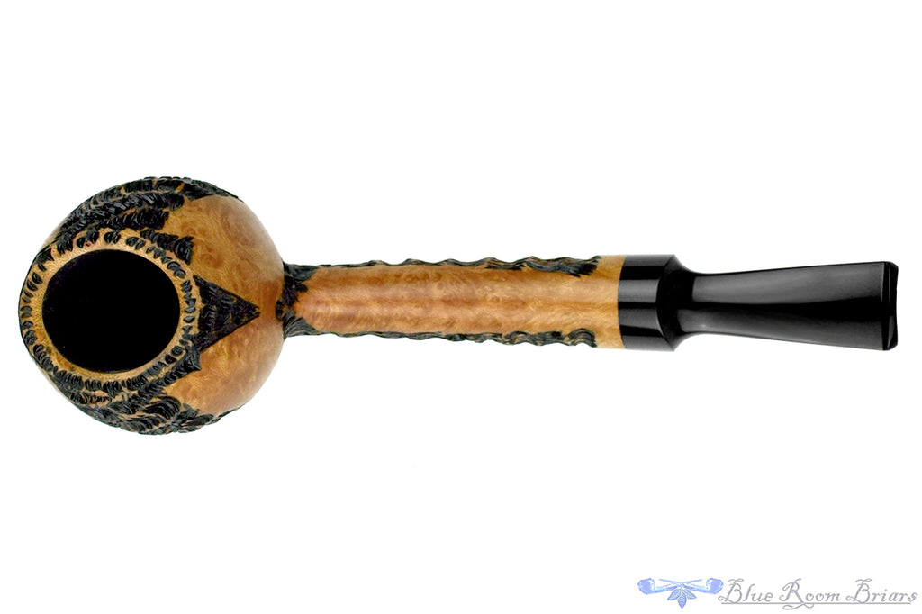 Blue Room Briars is proud to present this C Kent Joyce Pipe Bent Carved Tall Slender Egg