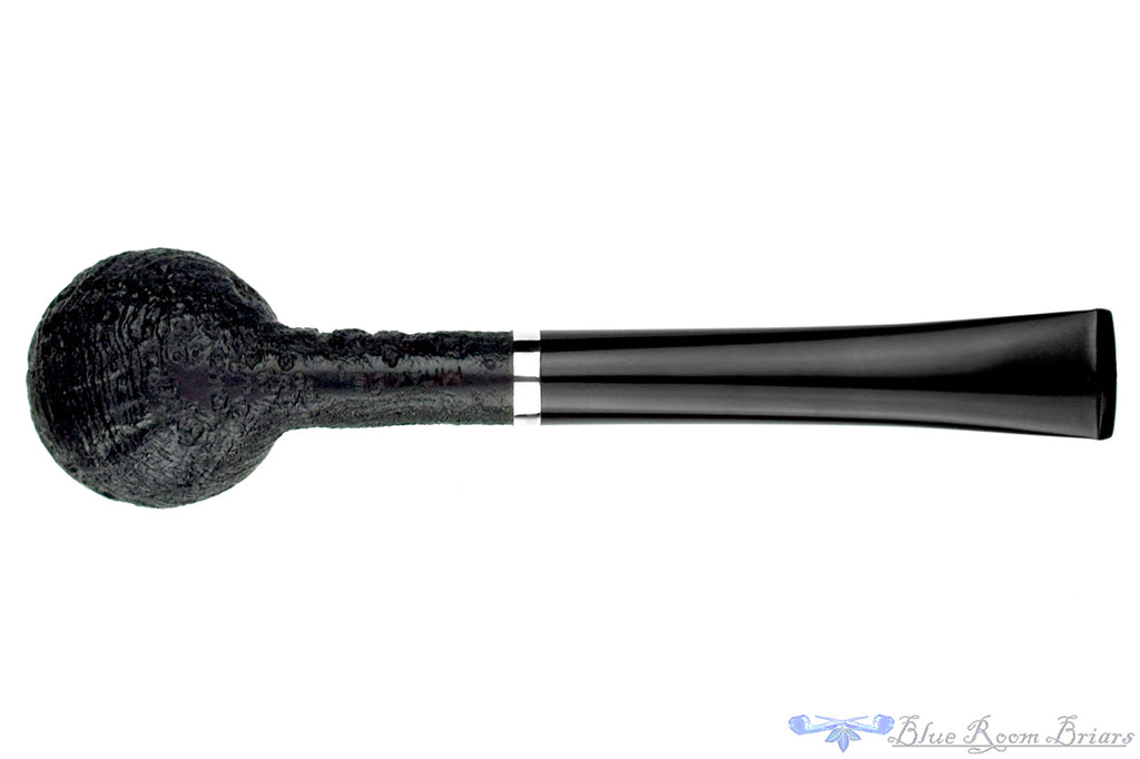 Blue Room Briars is proud to present this Yorgos Mitakidis Pipe 6323 Sandblast Strawberry Wood Billiard with Silver