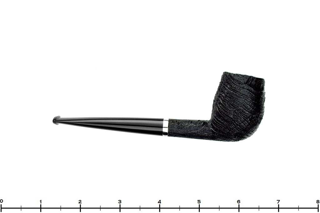 Blue Room Briars is proud to present this Yorgos Mitakidis Pipe 6323 Sandblast Strawberry Wood Billiard with Silver