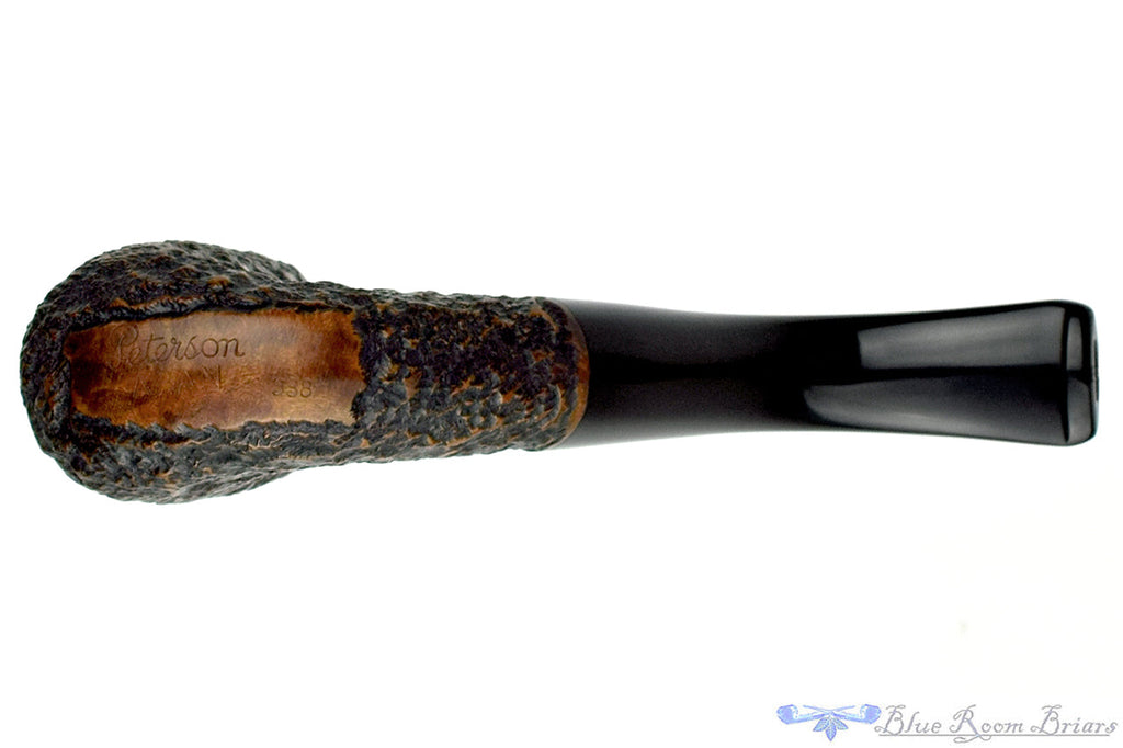 Blue Room Briars is proud to present this Peterson Aran 338 Bent Rusticated Billiard Estate Pipe