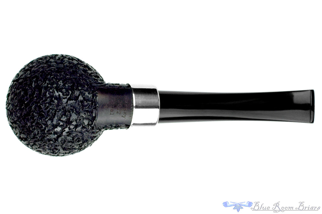 Blue Room Briars is proud to present this Glenn Tinsky Coral (2022 Make) Bent Tomato with Silver UNSMOKED Estate Pipe