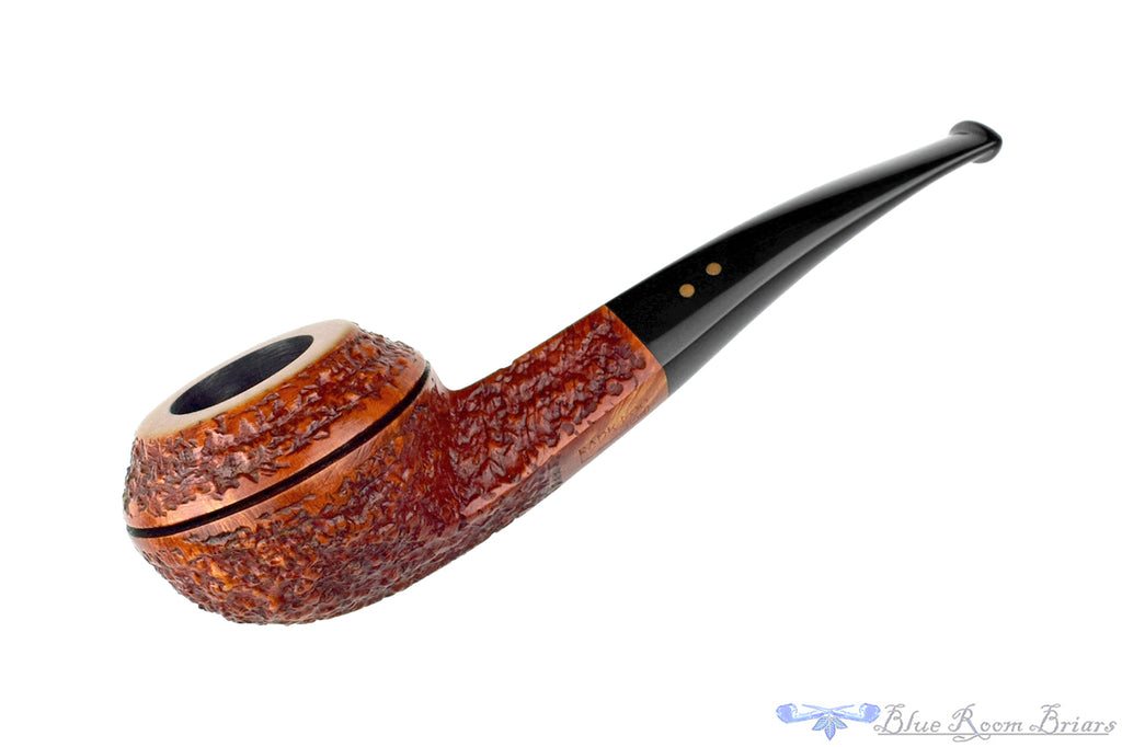 Blue Room Briars is proud to present this Radice Rind Bent Carved Bulldog Estate Pipe