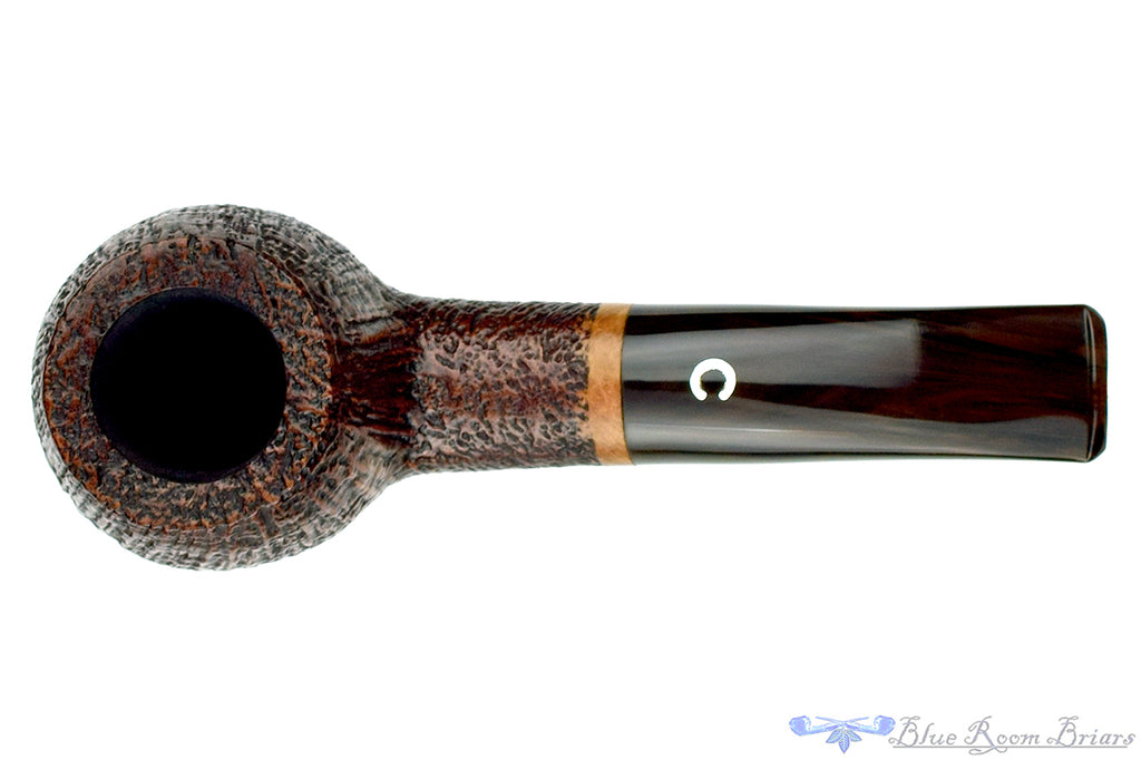 Blue Room Briars is proud to present this Il Ceppo Bent Sandblast Apple UNSMOKED Estate Pipe