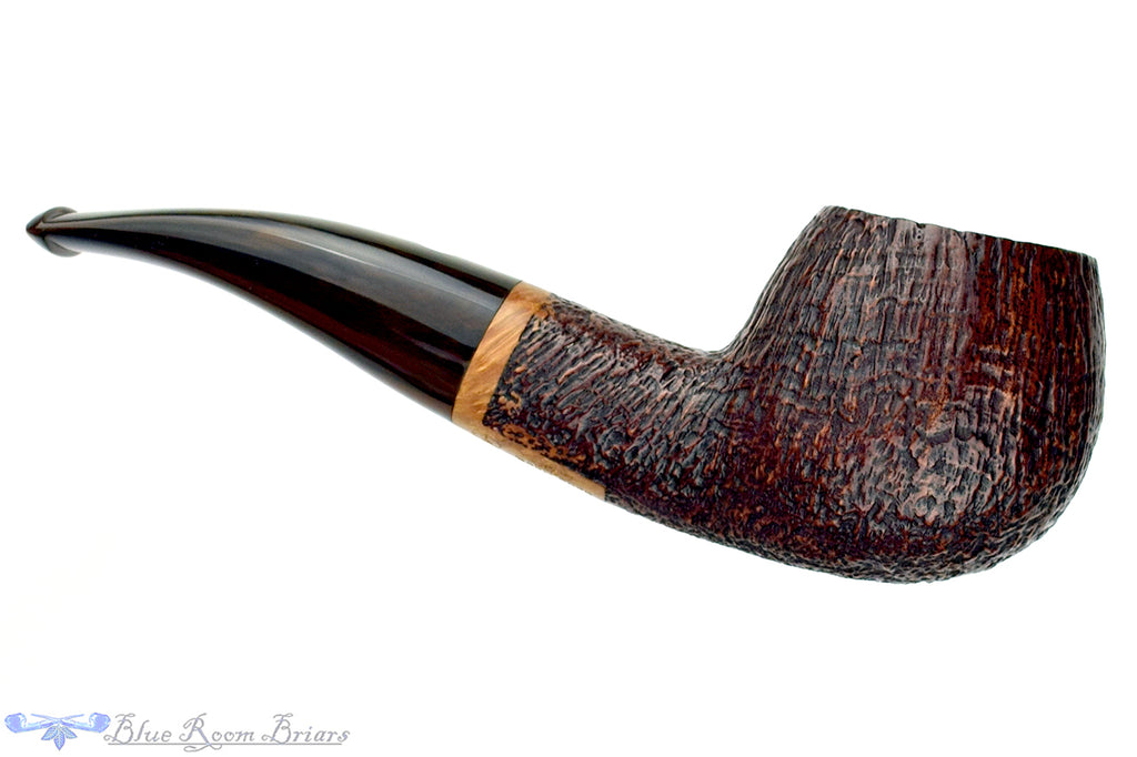 Blue Room Briars is proud to present this Il Ceppo Bent Sandblast Apple UNSMOKED Estate Pipe