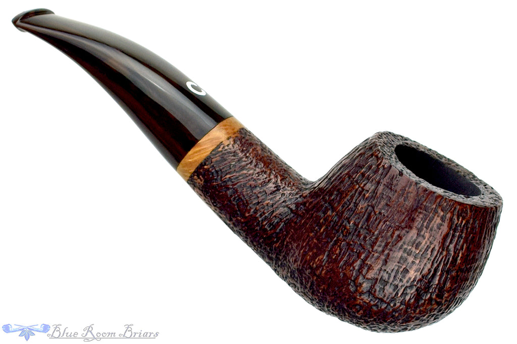 Blue Room Briars is proud to present this Il Ceppo Bent Sandblast Apple UNSMOKED Estate Pipe