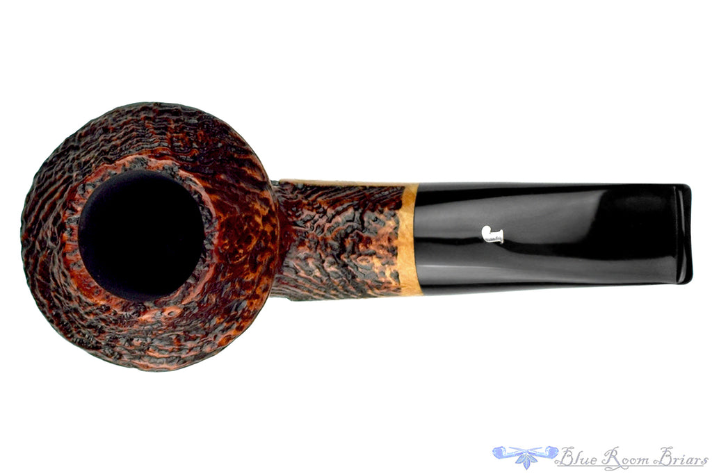 Blue Room Briars is proud to present this Ser Jacopo Bent Sandblast Stout Rhodesian UNSMOKED Estate Pipe