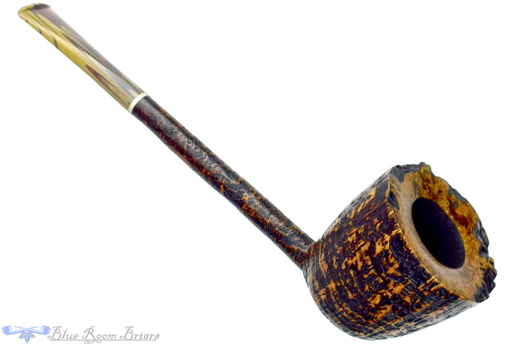 Blue Room Briars is proud to present this Scottie Piersel Pipe "Scottie" Sandblast Dublin with Brindle and Plateau