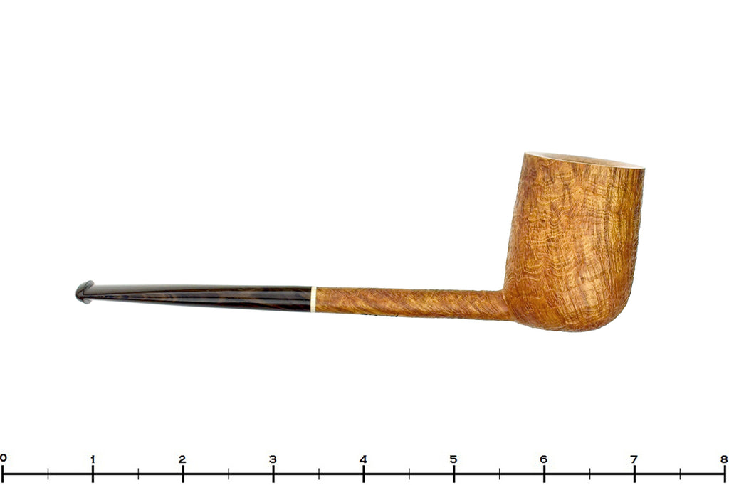 Blue Room Briars is proud to present this Scottie Piersel Pipe "Scottie" Tan Blast Billiard with Brindle and Ivorite