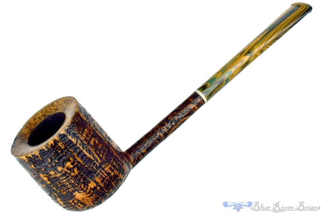 Blue Room Briars is proud to present this Scottie Piersel Pipe "Scottie" Sandblast Tall Pot with Brindle