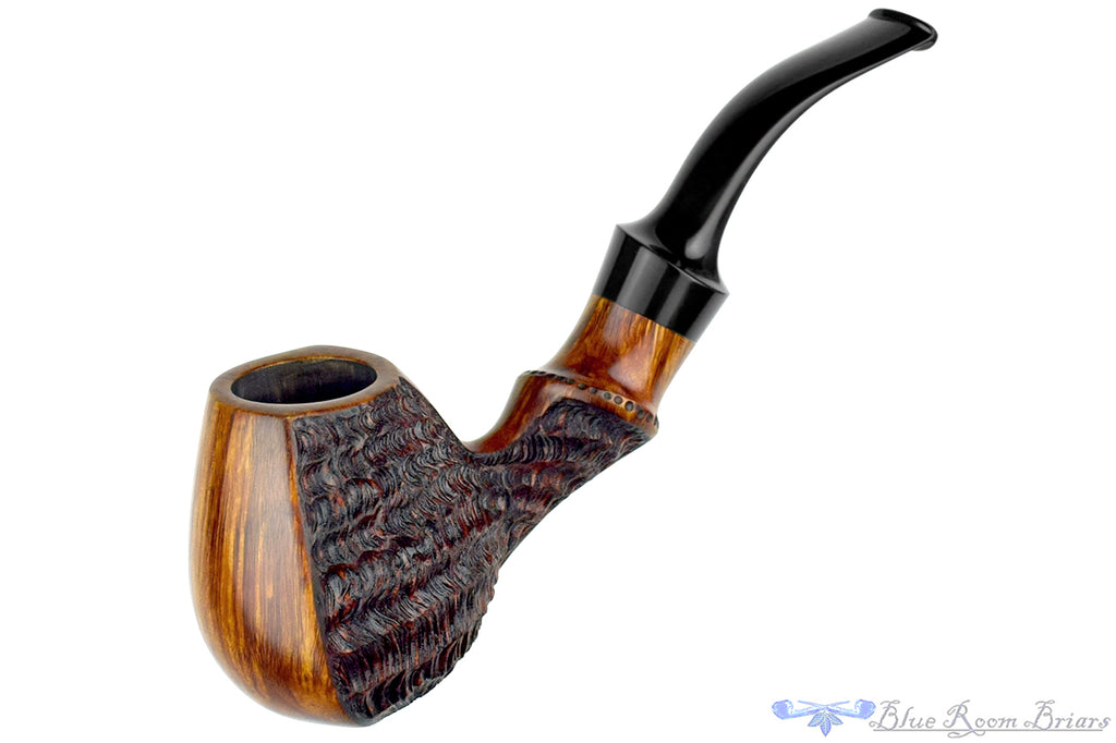 Blue Room Briars is proud to present this C. Kent Joyce Pipe Bent Partial Rusticated Asymmetric Egg