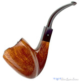 Blue Room Briars is proud to present this Julius Vesz (1996 Make) Bent Magnum Freehand with Plateau and Cumberland Brindle Estate Pipe