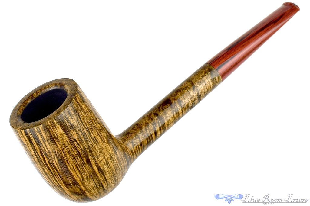 Blue Room Briars is proud to present this Chris Morgan Pipe Silky Billiard Sitter with Brindle