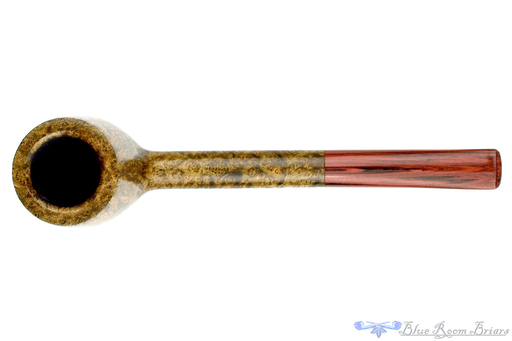 Blue Room Briars is proud to present this Chris Morgan Pipe Silky Billiard Sitter with Brindle