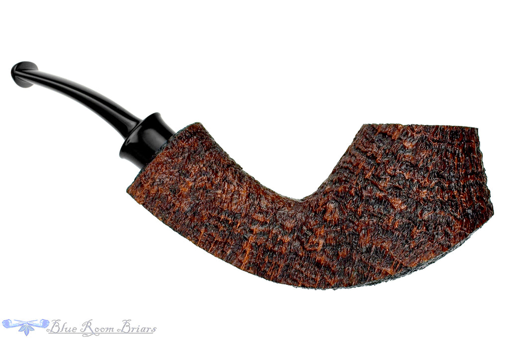 Blue Room Briars is proud to present this Bill Shalosky Pipe 695 Bent Two-Tone Sandblast Volcano