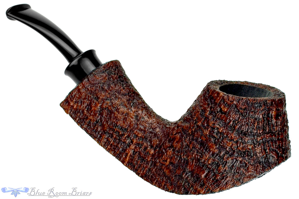 Blue Room Briars is proud to present this Bill Shalosky Pipe 695 Bent Two-Tone Sandblast Volcano