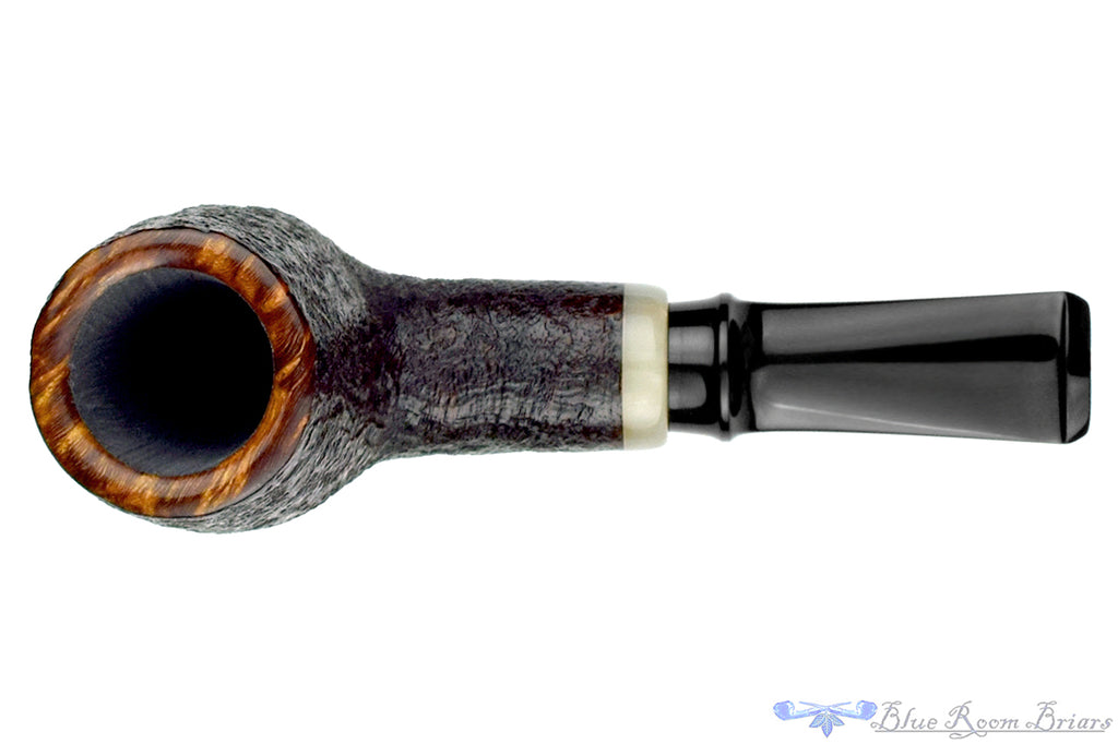 Blue Room Briars is proud to present this Jared Coles Pipe Sandblast Billiard with Horn