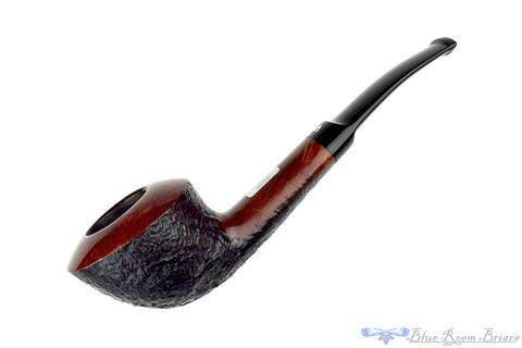 Savinelli Dry System 2101 Rusticated Billiard (6mm Filter) with Nickel Estate Pipe with Replacement Stem