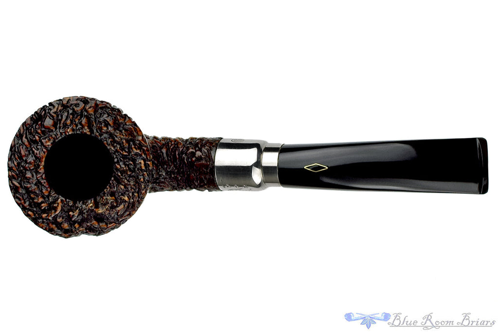 Blue Room Briars is proud to present this Brebbia *** First 6010 Bent Rusticated Dublin with Silver Estate Pipe