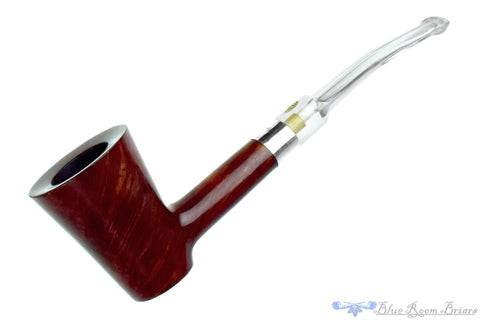 Savinelli Lolita 03 Bent Rusticated Pear (6mm Filter) with Oval Shank and Brass Estate Pipe