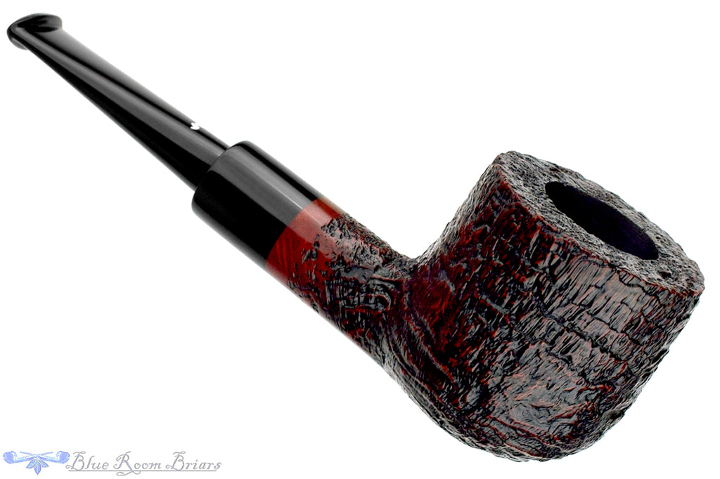 Blue Room Briars is proud to present this Caminetto Sandblast Pot with Acrylic Ferrule UNSMOKED Estate Pipe