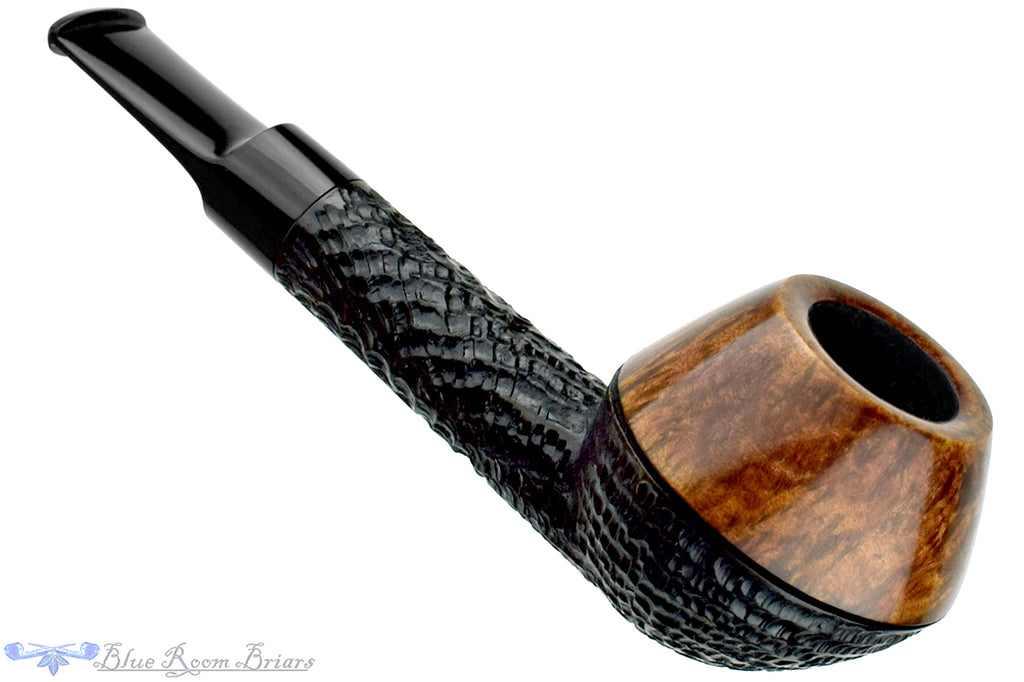 Blue Room Briars is proud to present this Brian Madsen Pipe Two Tone Carved Rhodesian