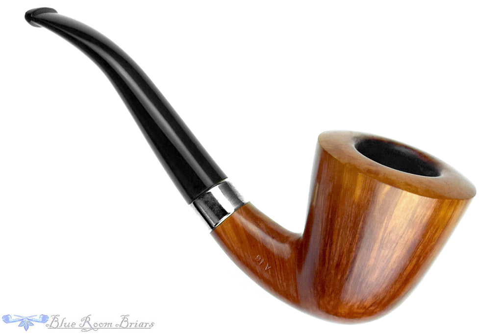 Blue Room Briars is proud to present this Elliott Nachwalter Handmade 91V Bent Dublin with Nickel Estate Pipe