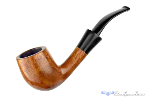 Bari Select Natural Old Briar 964 Chimney Stack Estate Pipe with Brass Repair Band