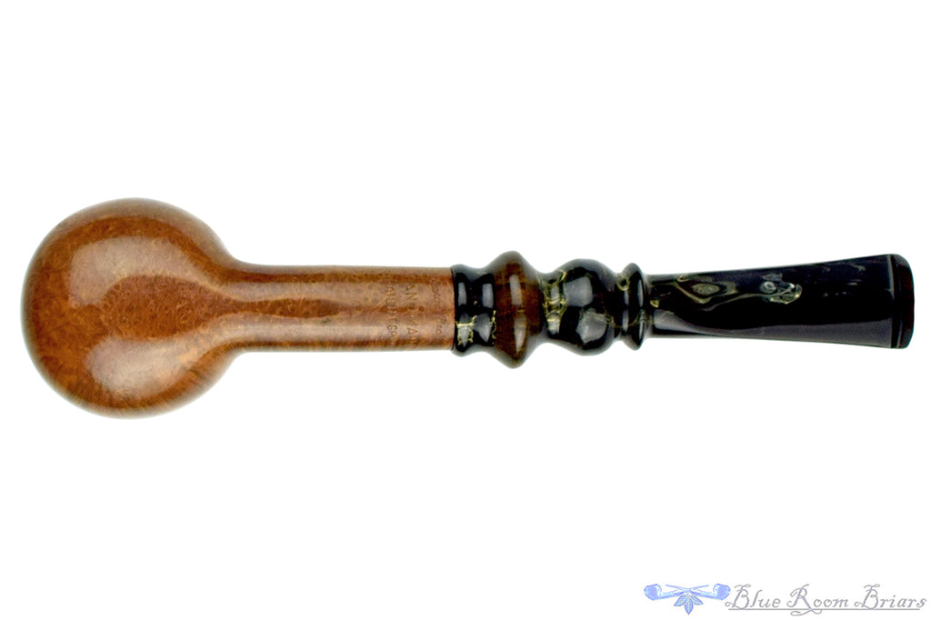 Blue Room Briars is proud to present this Aaron Beck Straight Grain Prince with Wood UNSMOKED Estate Pipe