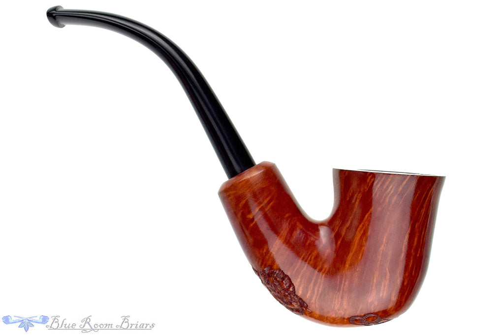 Blue Room Briars is proud to present this Calabresi Bent Spot Carved Calabash UNSMOKED Estate Pipe