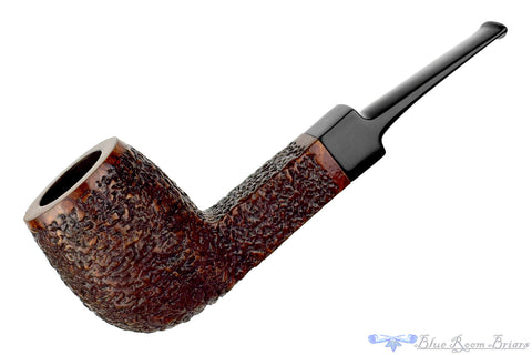 Savinelli Dry System 2101 Rusticated Billiard (6mm Filter) with Nickel Estate Pipe with Replacement Stem