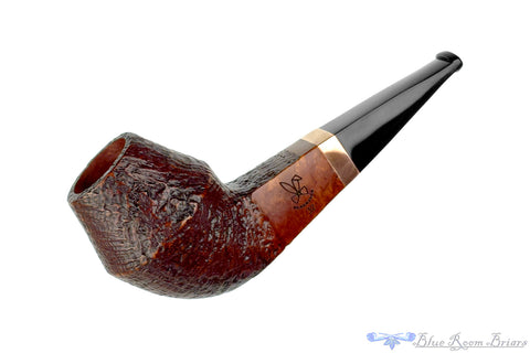 Jacono Knight Bent Rusticated Egg Estate Pipe
