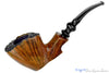 Blue Room Briars is proud to present this Ben Wade Golden Walnut Handmade Bent Freehand Sitter with Plateaux Estate Pipe