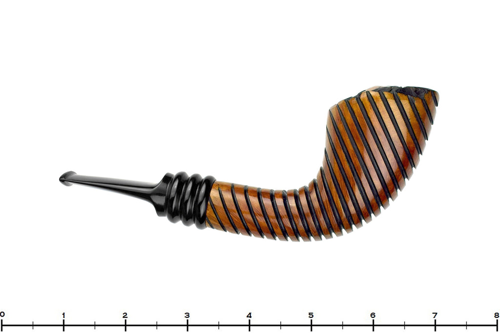 Blue Room Briars is proud to present this Nørding Carved Horn with Plateau Estate Pipe