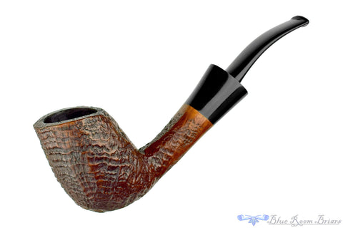 Bari Select Natural Old Briar 964 Chimney Stack Estate Pipe with Brass Repair Band