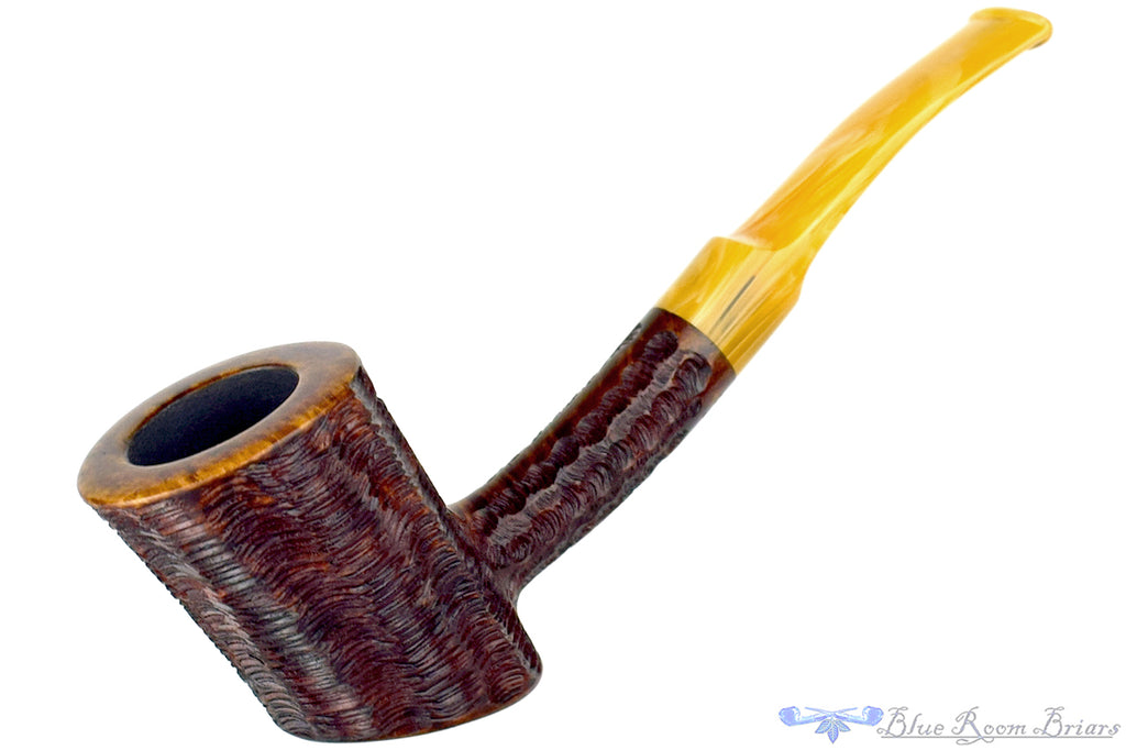 Blue Room Briars is proud to present this C. Kent Joyce Pipe Bent Carved Racing Poker