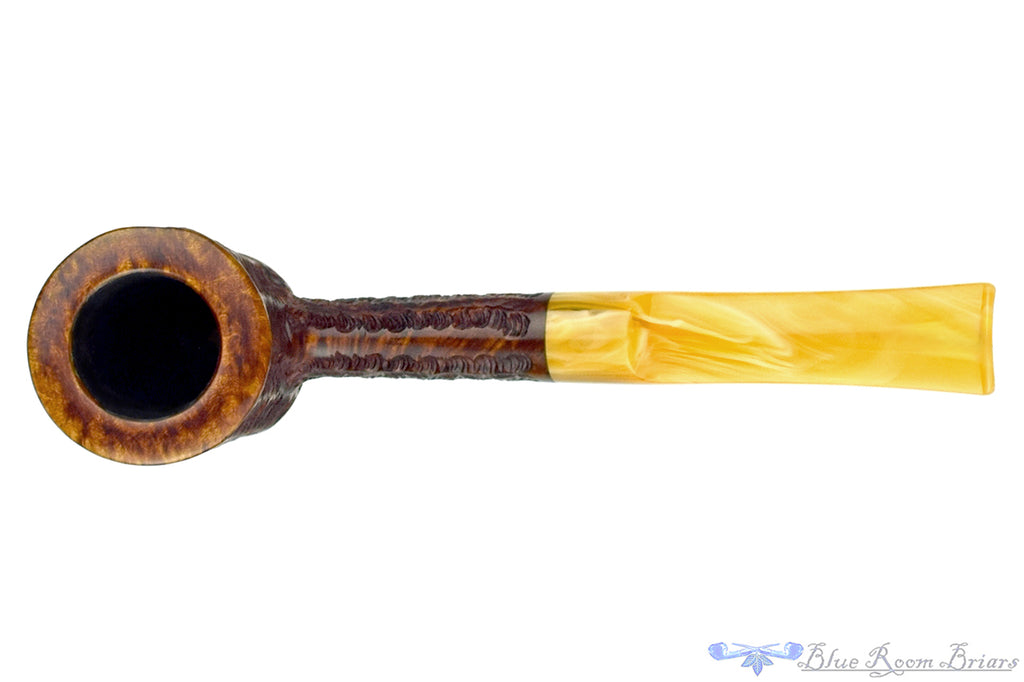 Blue Room Briars is proud to present this C. Kent Joyce Pipe Bent Carved Racing Poker