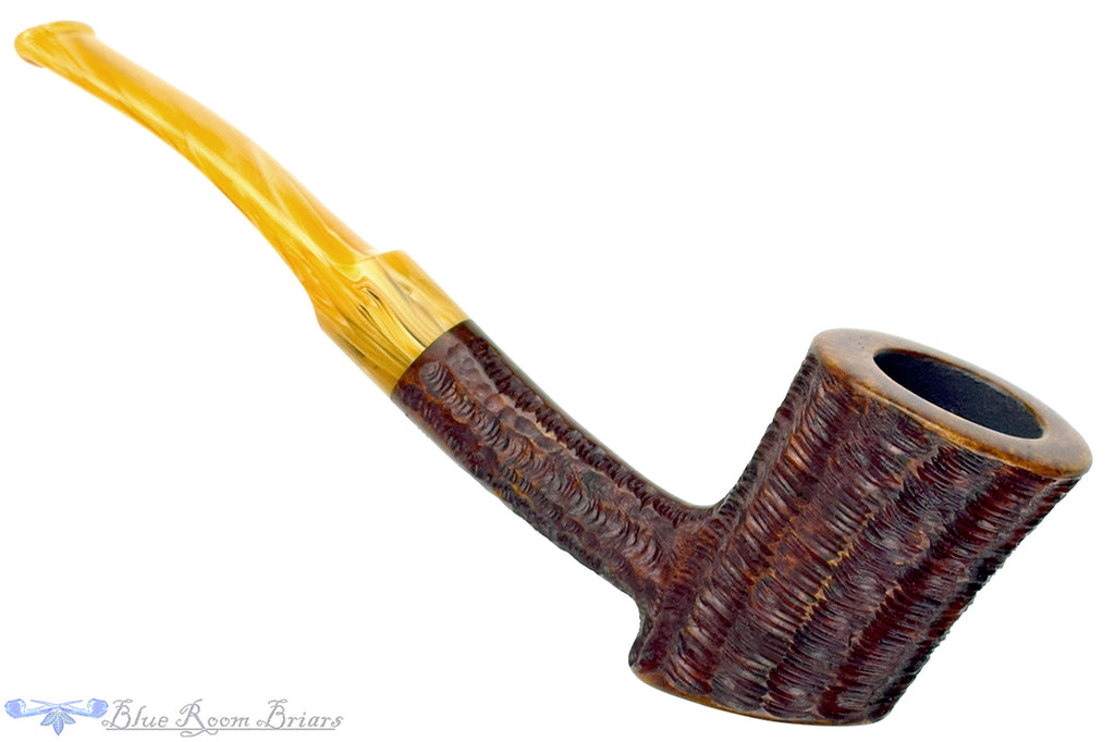 Blue Room Briars is proud to present this C. Kent Joyce Pipe Bent Carved Racing Poker