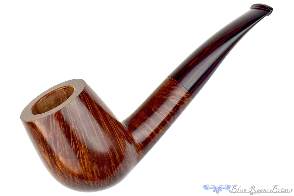 Blue Room Briars is proud to present this Bill Walther Pipe Bent Billiard Sitter with Brindle