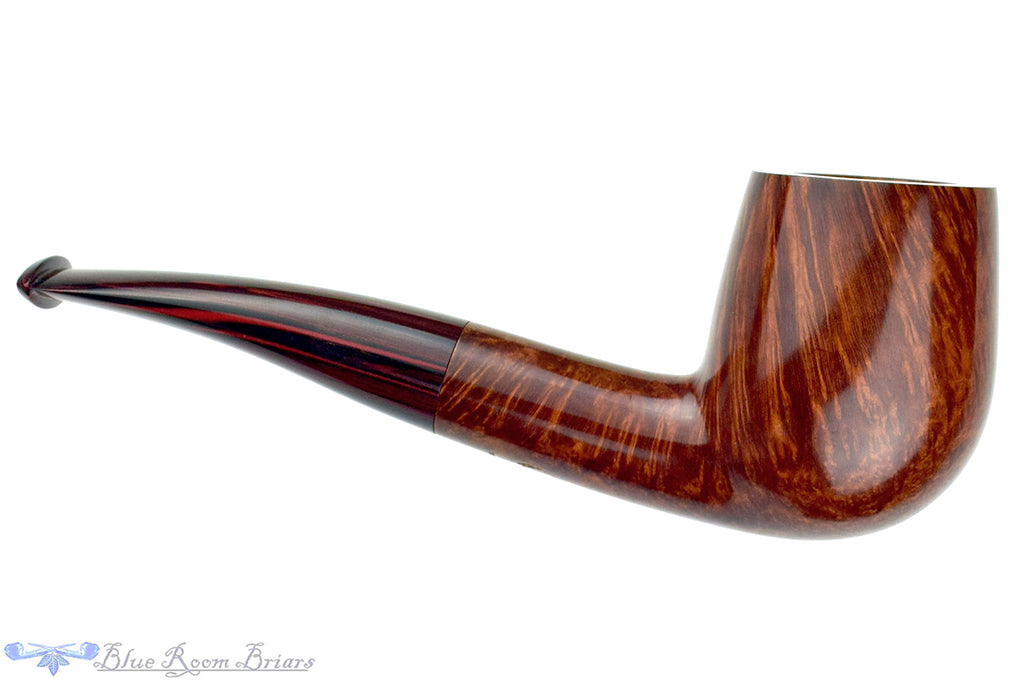 Blue Room Briars is proud to present this Bill Walther Pipe Bent Billiard Sitter with Brindle