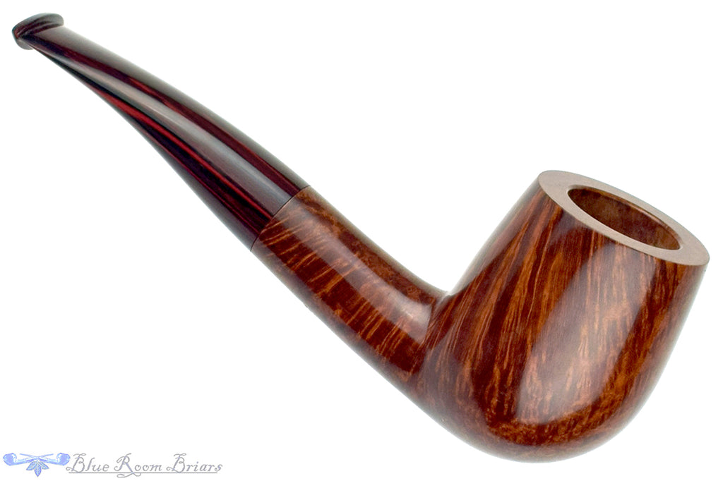 Blue Room Briars is proud to present this Bill Walther Pipe Bent Billiard Sitter with Brindle