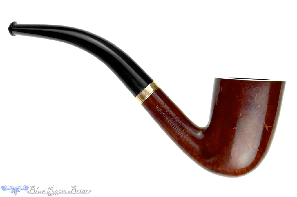 Blue Room Briars is proud to present this G.Dupuis Le Rêve du Soldat Bent Dublin with Gold-Filled Band Estate Pipe