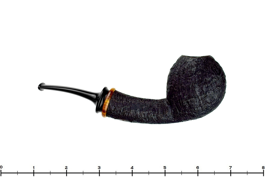 Blue Room Briars is proud to present this Thomas James (2013 Make) Bent Sandblast Danish Apple with Bakelite Estate Pipe