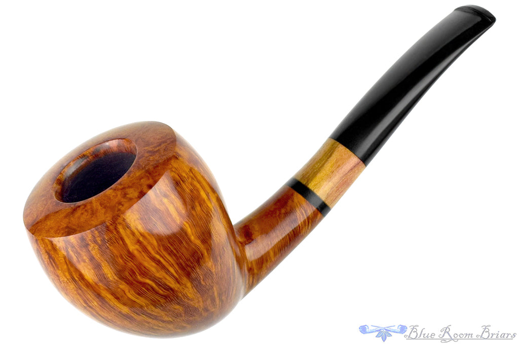 Blue Room Briars is proud to present this Erik Nielsen Pipe Grade B Bent Pear with Wood