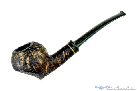 Johny Pipes Bent Diamond Shank Sandblast Billiard Calabash