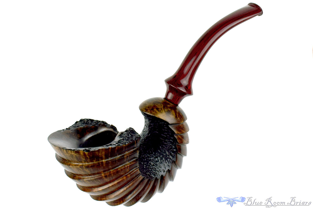 Blue Room Briars is proud to present this Marinko Neralić Pipe Scaled Nautilus with Plateau and Brindle